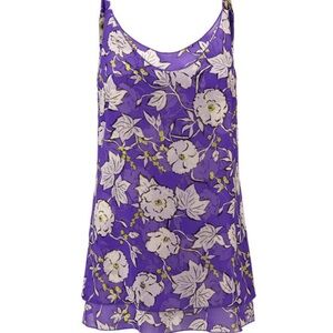 Cabi Outline Top - Floral Purple